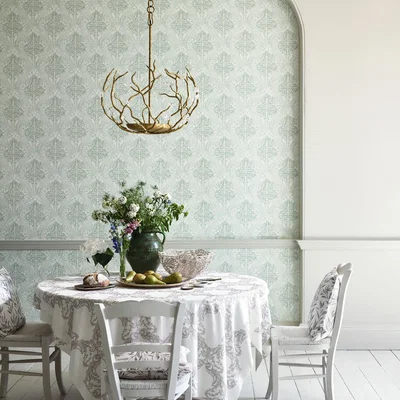 The Rug Seller Lerena Wallpaper 216399 by Sanderson in Wedgewood Blue&nbsp;Roll