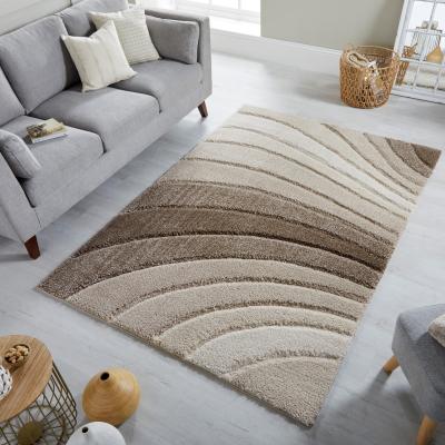 The Rug Seller Dune Tidal Geometric Swirl Rugs in Natural