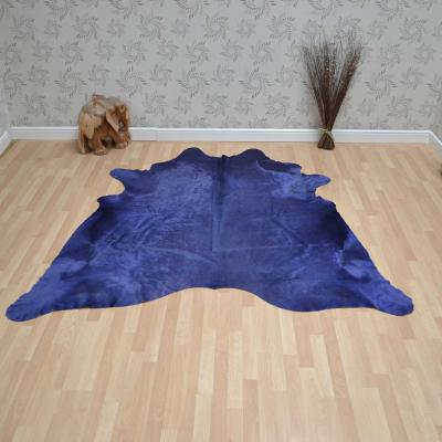 The Rug Seller Cowhide Rug in Plain Purple