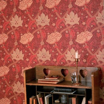 The Rug Seller Windrush Wallpaper 6101 by Morris & Co in Dark Red Brick&nbsp;Roll