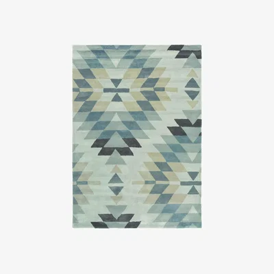 The Rug Seller Elwana Geometric Wool Rugs 140204 Slate by Harlequin