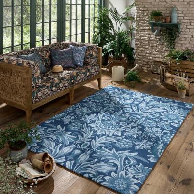 The Rug Seller Sunflower Indoor Outdoor Rugs 427907 by Morris & Co in Webbs Blue