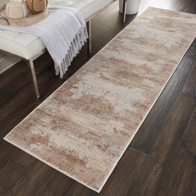 The Rug Seller Rustic Textures Abstract Rugs RUS03 in Beige&nbsp;66x229cm
