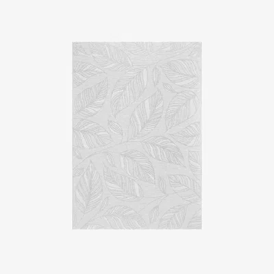 The Rug Seller Newquay Botanical Leaf Indoor Outdoor Rugs 96014 3011 in Silver Grey&nbsp;80x150cm
