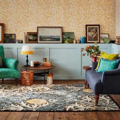 The Rug Seller Seaweed Floral Rugs 127008 in Teal By William Morris&nbsp;200x280cm