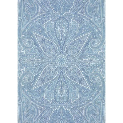 The Rug Seller Grand Paisley 313018 Wallpaper Panel by Zoffany in Indigo BlueRoll