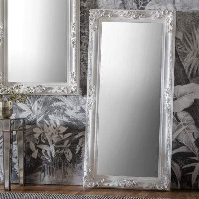 The Rug Seller Luxe Tapi Angelica Full Length Leaner Mirror in White83x170cm