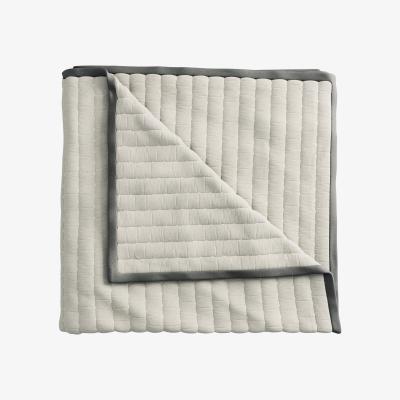 The Rug Seller Emani Quilted Throw by Bedeck of Belfast in Chalk White&nbsp;150x200cm