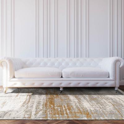 The Rug Seller Louis De Poortere Modern Abstract Mad Men Griff Rugs 8419 in Columbus Gold&nbsp;80x150cm