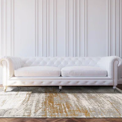 The Rug Seller Louis De Poortere Modern Abstract Mad Men Griff Rugs 8419 in Columbus Gold&nbsp;80x150cm