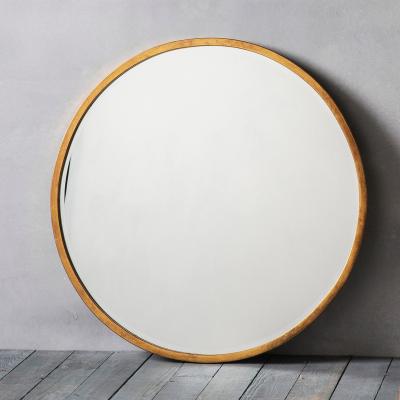 The Rug Seller Luxe Tapi Harriet Round Mirror in Antique Gold80x80cm