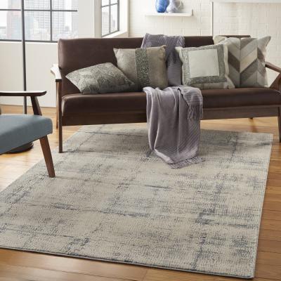 The Rug Seller Rustic Textures Rugs RUS06 in IVBLU