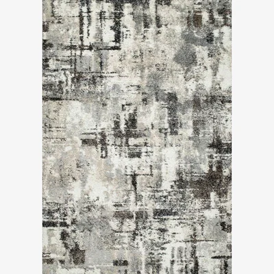 The Rug Seller Mehari 23284 6258 Abstract Shaggy Rugs in Grey