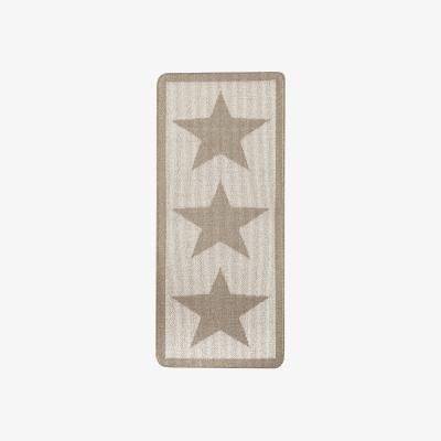 The Rug Seller Star Washable Anti Slip Utility Mat in Stone Brown67x100cm