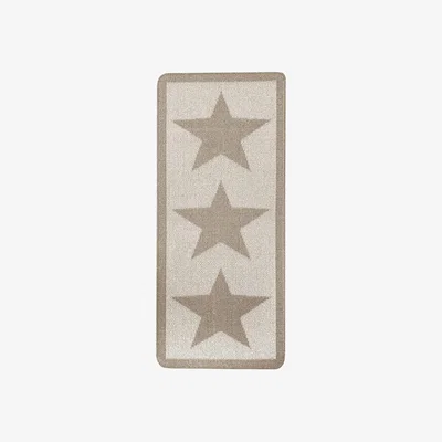 The Rug Seller Star Washable Anti Slip Utility Mat in Stone Brown67x100cm