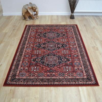 The Rug Seller Royal Kashqai Traditional Wool Rugs 4308 300 in Brick Red&nbsp;300x420cm