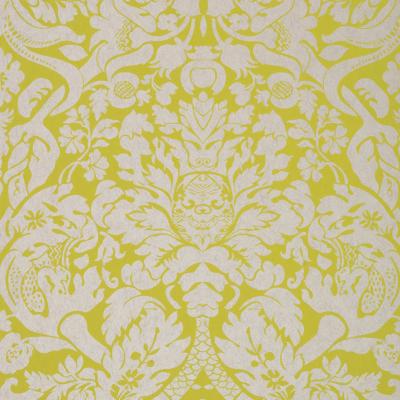 The Rug Seller Valentina Wallpaper W0088 01 by Clarke and Clarke in Citron&nbsp;Roll
