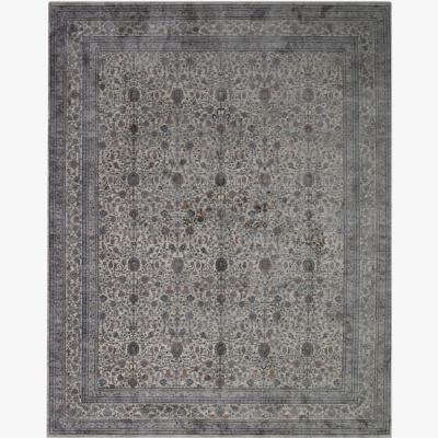 The Rug Seller Heritage Shah Abbas Traditional Distressed Vintage Rug in Grey