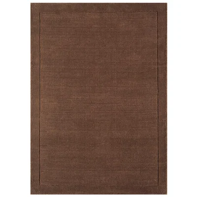 The Rug Seller York Plain Wool Rugs in Chocolate Brown&nbsp;200x290cm