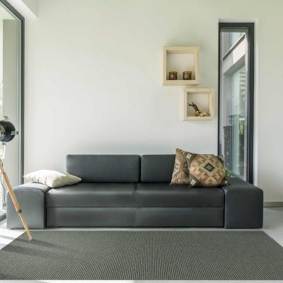The Rug Seller High Line Flatweave Modern Wool Rugs 99215 3004 in Dark Grey&nbsp;140x200cm
