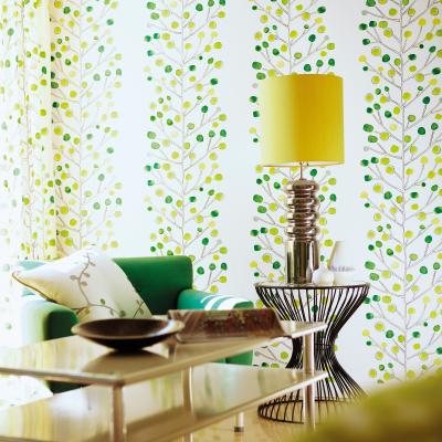 The Rug Seller Berry Tree Wallpaper 110206 by Scion in Emerald Lime Chalk&nbsp;Roll