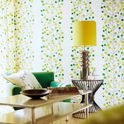 The Rug Seller Berry Tree Wallpaper 110206 by Scion in Emerald Lime Chalk&nbsp;Roll