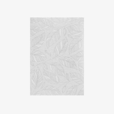 The Rug Seller Newquay Leaf Flatweave Outdoor Rugs 96014 3011 Grey
