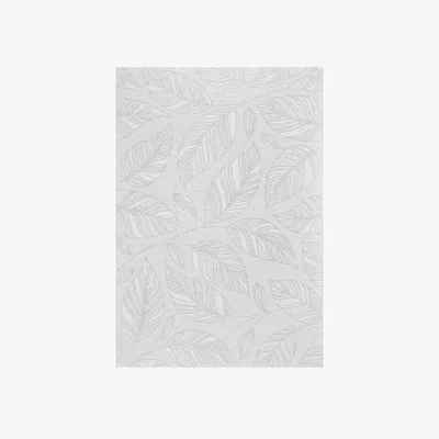 The Rug Seller Newquay Leaf Flatweave Outdoor Rugs 96014 3011 Grey
