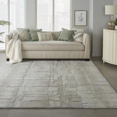 The Rug Seller Symmetry Rugs SMM04 by Nourison in Ivory beige