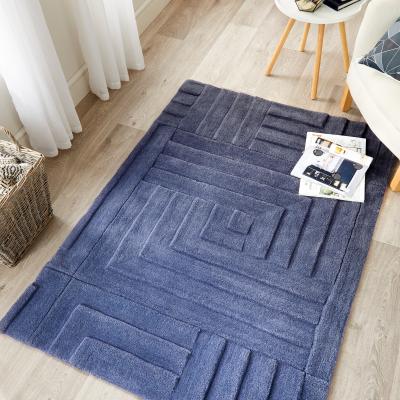 The Rug Seller Maze Geometric Wool Rugs in Blue&nbsp;160x230cm