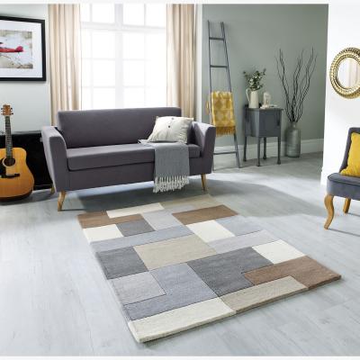 The Rug Seller Modern Geometric Lexus Wool Rugs in Neutral&nbsp;160x230cm
