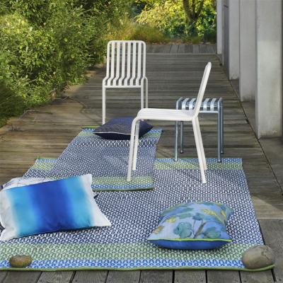 The Rug Seller Indoor Outdoor Geometric Flatweave Cortez Rugs in Colbalt Blue by Designers Guild&nbsp;160x260cm