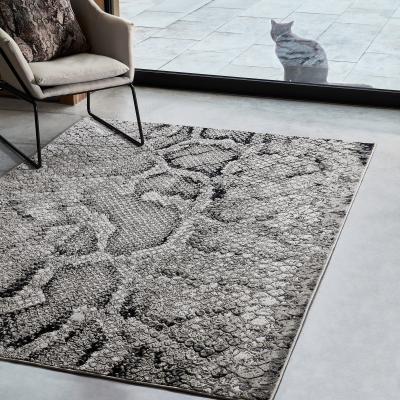 The Rug Seller Quantum Snake QU03 Rugs in Grey Silver&nbsp;200x290cm