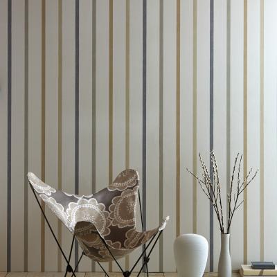 The Rug Seller Hoppa Stripe Wallpaper 111114 by Scion in Mink Taupe Charcoal&nbsp;Roll