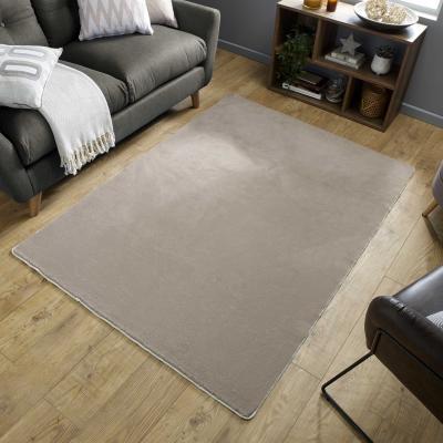 The Rug Seller Emelia Faux Fur Bergen Rug in Mink Brown