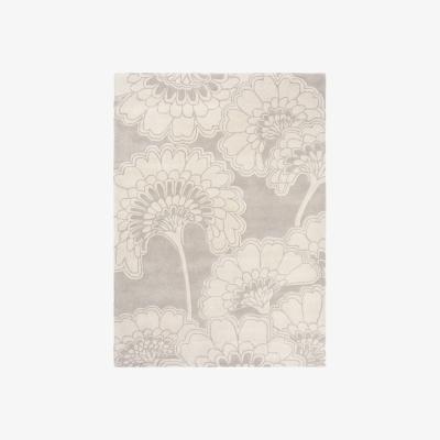 The Rug Seller Japanese Floral Rugs 039701 in Oyster by Florence Broadhurst