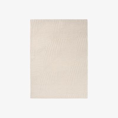 The Rug Seller Folia Carved Wool Rugs 38301 by Wedgwood in Stone Beige170x240cm