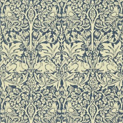 The Rug Seller Brer Rabbit Wallpaper 105 by Morris & Co in Indigo Vellum&nbsp;Roll