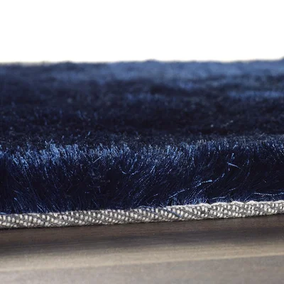 The Rug Seller Shimmer Shaggy Lustrous Rugs in Indigo&nbsp;120x170cm