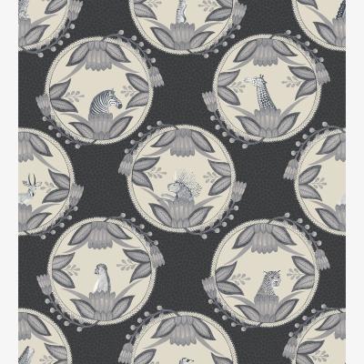 The Rug Seller Ardmore Cameos Wallpaper 9043 by Cole & Son in Soot SnowRoll
