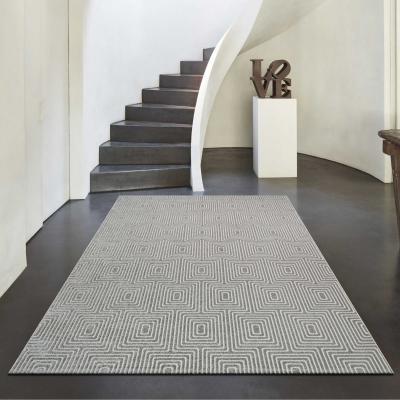The Rug Seller Geometric Modern Textured Rugs in 410009 7121 Taupe