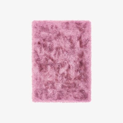 The Rug Seller Extravagance Shaggy Modern Plain Rugs in Rose Pink&nbsp;80x150cm
