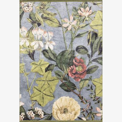 The Rug Seller Passiflora Tropical Floral Rug by Clarke & Clarke in Mineral Blush160x230cm