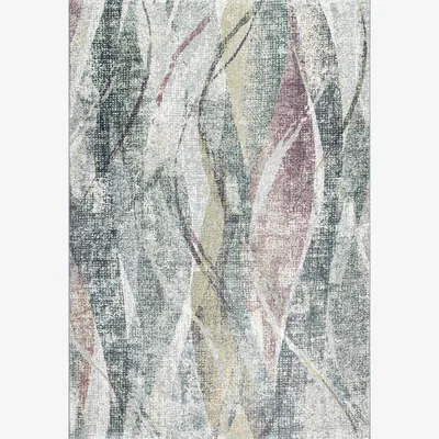 The Rug Seller Canyon Modern Abstract Print Rugs 52046 6464 in Green