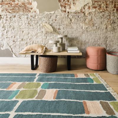 The Rug Seller Stack Wool Rugs in Blue 48507 by Brink and Campman