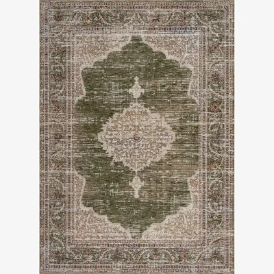 The Rug Seller Alhambra Traditional rugs 6594B in IVORY GREEN&nbsp;133x195cm