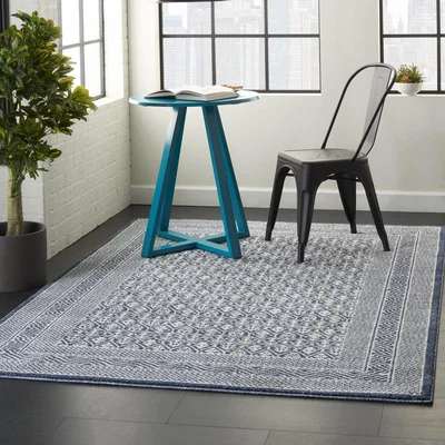 The Rug Seller Palermo Rugs PMR01 in blue grey by Nourison&nbsp;90x150cm