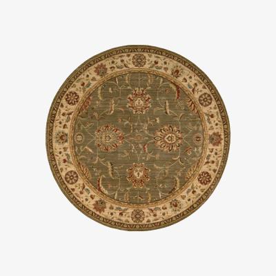 The Rug Seller Living Treasure Circular Rugs LI04 in Green