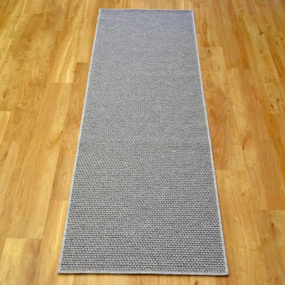 The Rug Seller High Line Flatweave Hallway Runners 99215 3005 in Light Grey&nbsp;80x240cm
