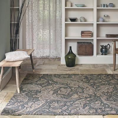 The Rug Seller Bachelors Button Rugs 28205 in Charcoal by William Morris